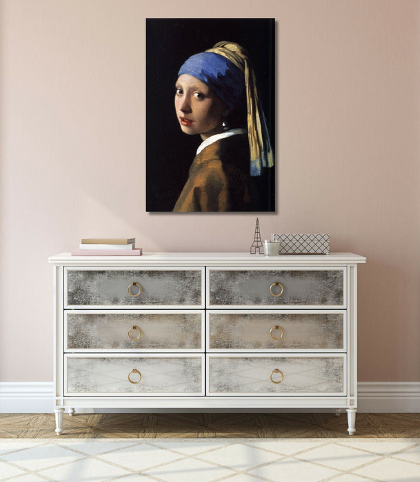 CANVAS WALL ART ARTWORK FRAMED Johannes Vermeer The Girl With The Pearl Earring