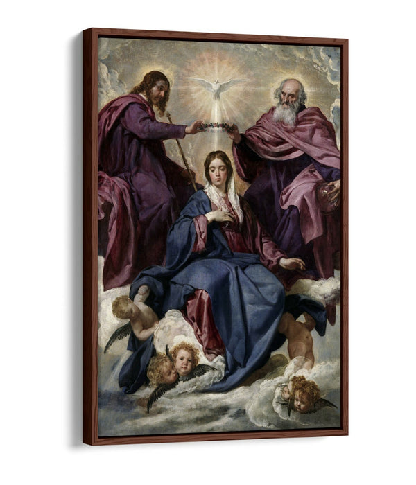 Canvas Wall Art Diego Velazquez Coronation Of Mary | Handmade UK Float Effect