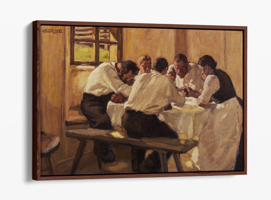 Float Effect Canvas Art - ALBIN EGGER-LIENZ Lunch | Handmade UK Canvas Wall Art