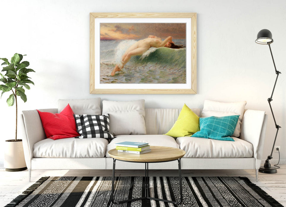 Framed Wall Art Poster - Guillaume Seignac Wave Painting Print | Handmade UK