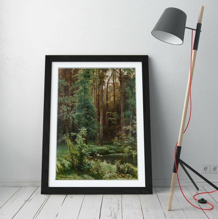 IVAN SHISHKIN, WOODLAND -WALL ART FRAMED POSTER PICTURE PRINT ARTWORK