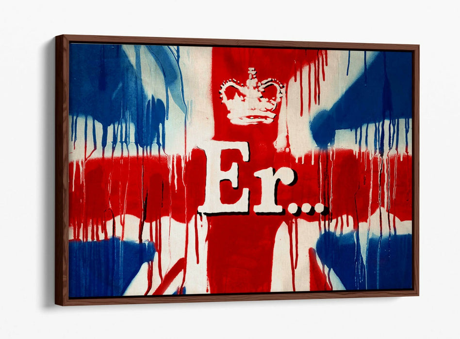 BANKSY JUBILEE ER SORRY -FLOAT EFFECT CANVAS WALL ART PIC PRINT