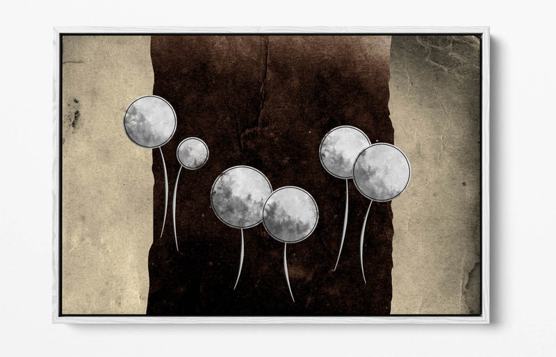 Dandelion Canvas Art - Abstract Flower Art Float Effect Canvas Wall Decor