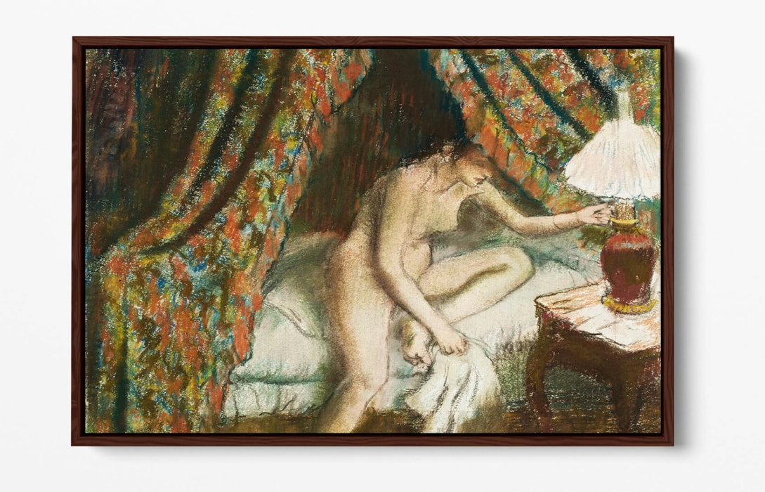 Canvas Wall Art Print - Edgar Degas Nude Woman Painting on Float Effect Canvas