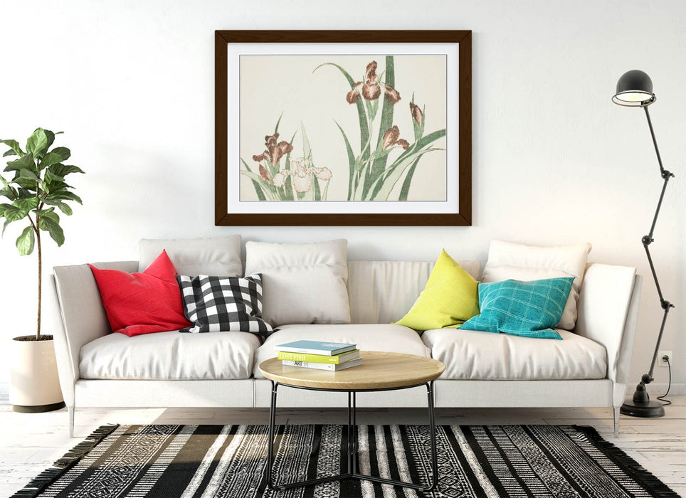 Framed Wall Art - Katsushika Hokusai Iris Poster Print | Handmade UK Frames