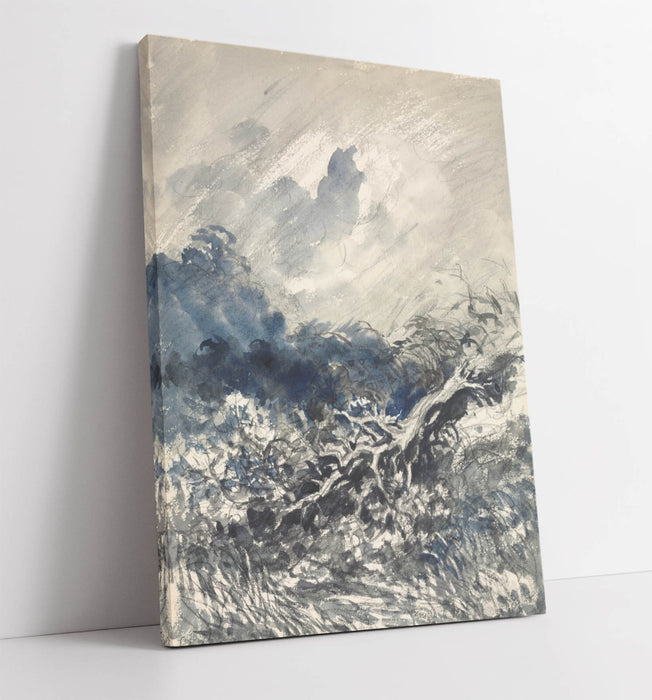 CHARLES FRANCOIS DAUBIGNY, OAK TREE AND THE REED -CANVAS WALL ART PICTURE PRINT
