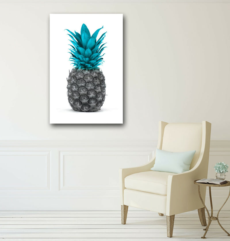 Pineapple Canvas Wall Art – Black White Pineapple Print on Premium Satin Finish Canvas