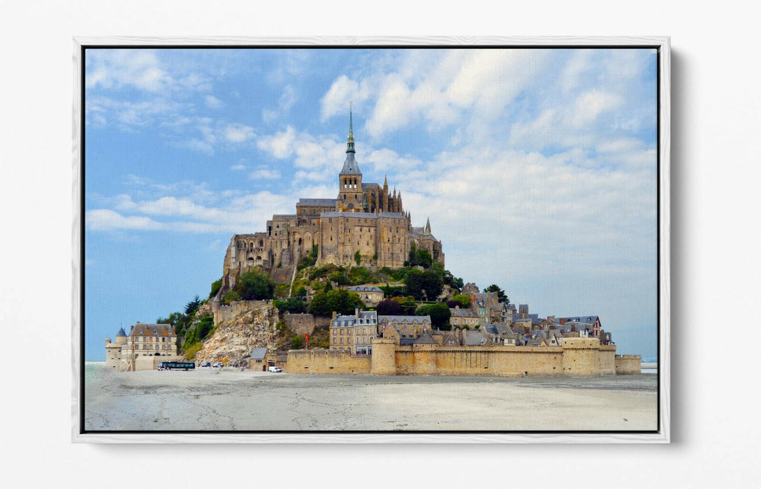Canvas Wall Art – Mont Saint-Michel France Scenery | Float Effect Canvas Print