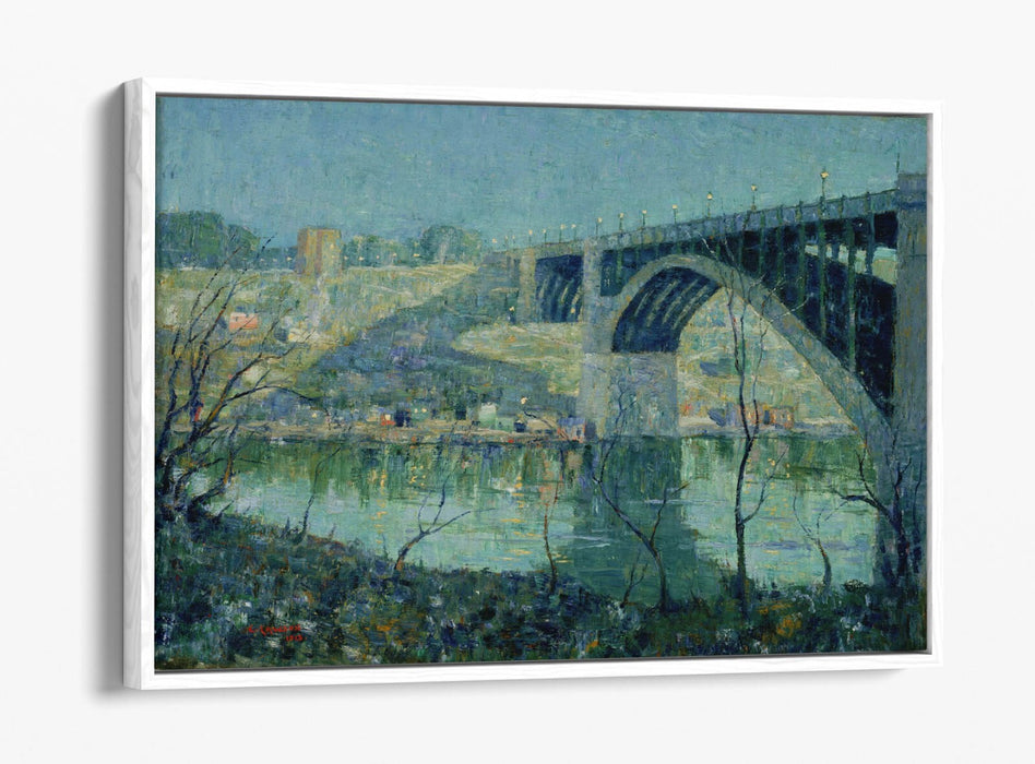 Canvas Wall Art – Ernest Lawson Spring Night Harlem River Float Effect Print