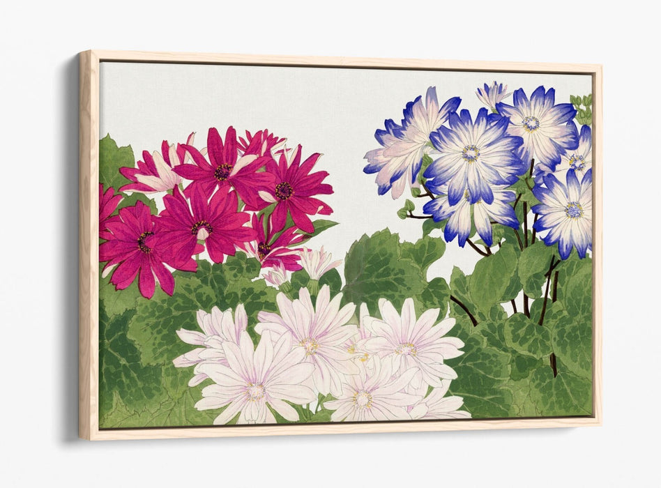 Canvas Wall Art – Vintage Flower Art With Float Effect Premium Frame