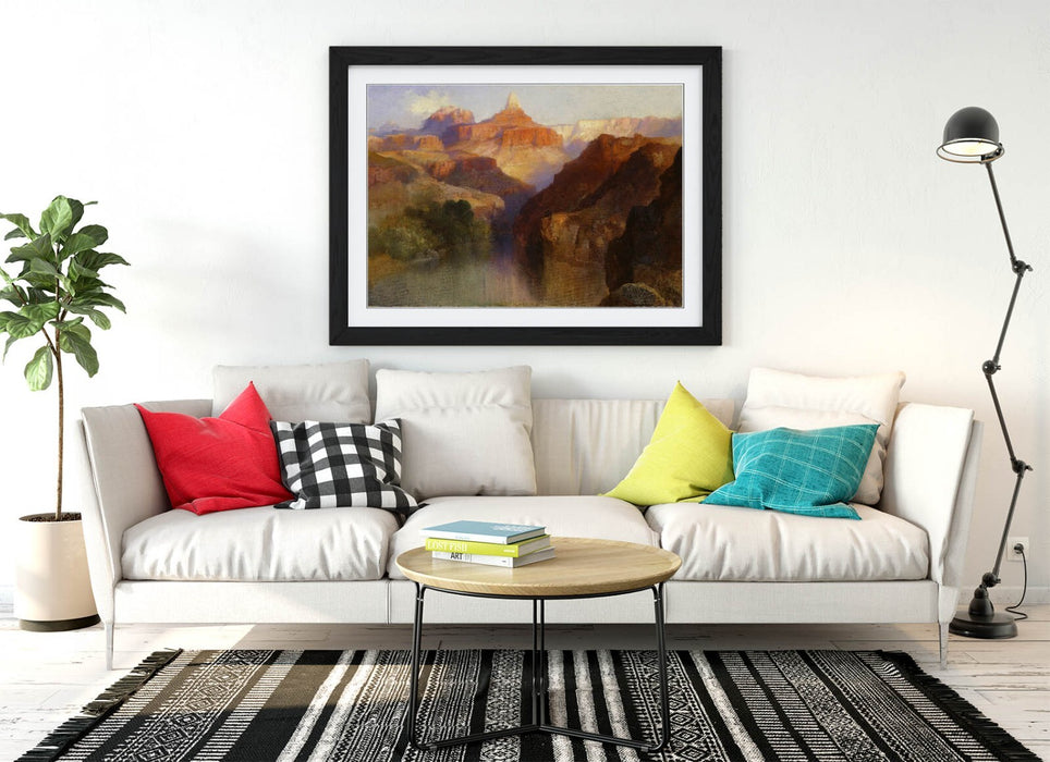 Framed Wall Art - Thomas Moran Zoroaster Peak Print | Handmade UK Woodgrain Frame