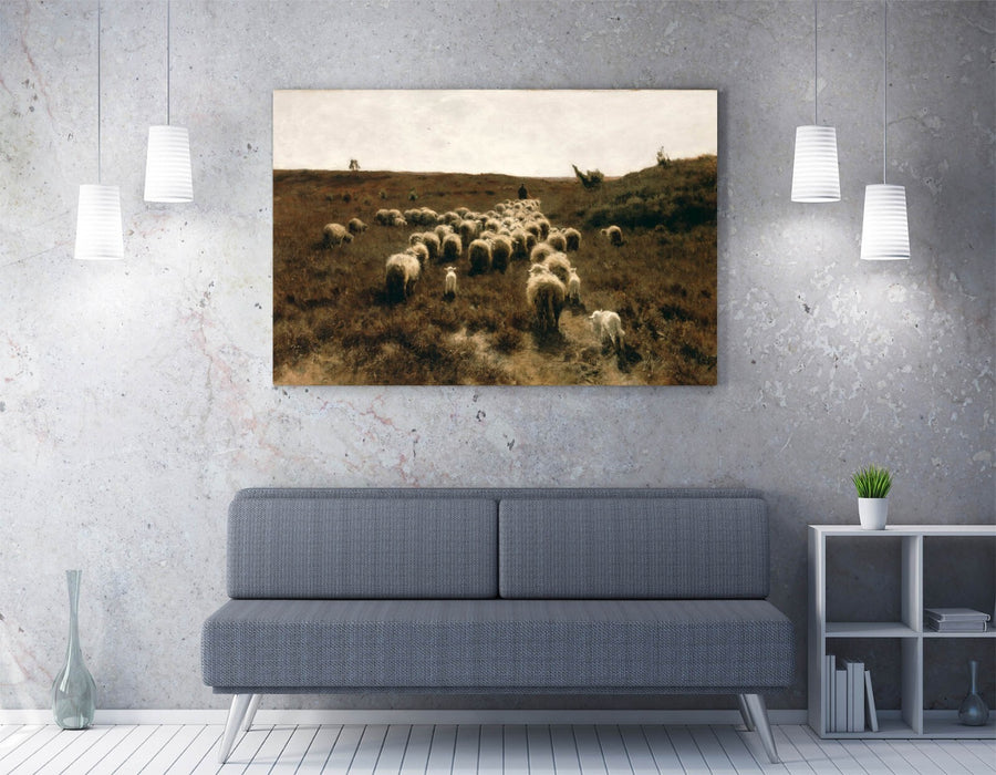 Canvas Wall Art - Anton Mauve The Return Of The Flock | Handmade Archival Grade Print