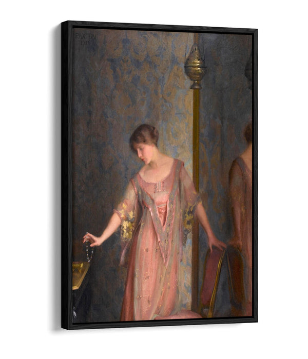 Canvas Wall Art - Handmade William McGregor Paxton Rose & Blue | Ready to Hang Float Effect