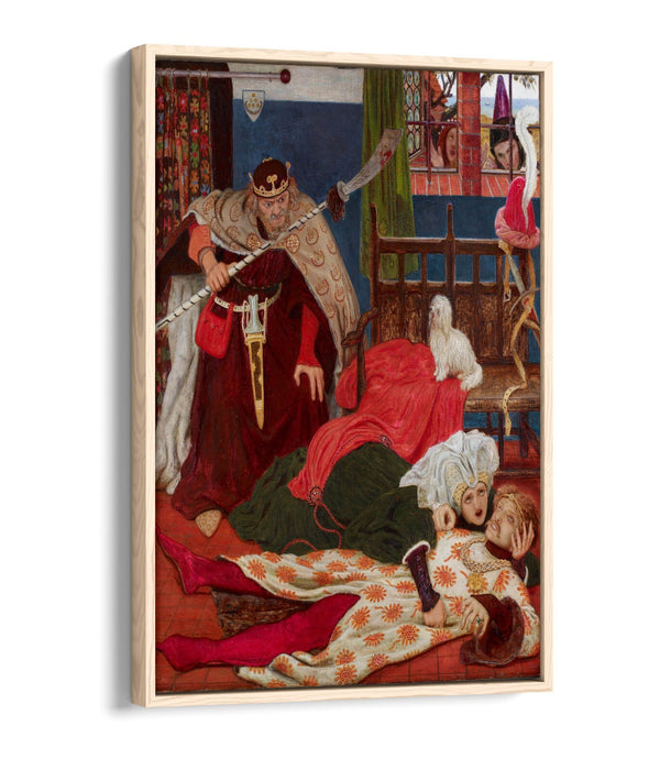 Canvas Wall Art – Ford Madox Brown Death of Sir Tristram | Float Effect Print