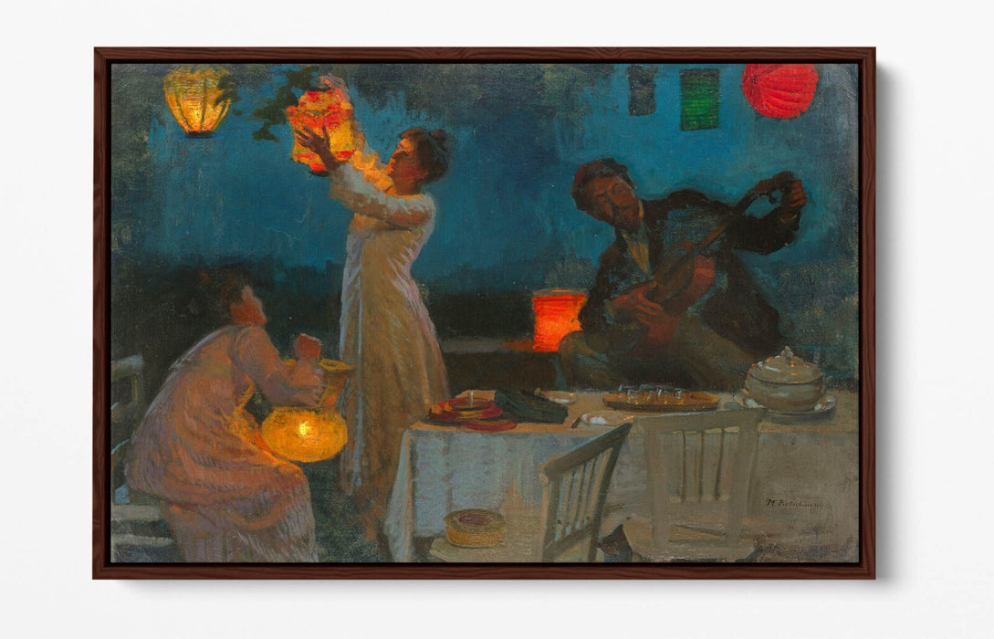 Float Effect Canvas Art - Lantern Studies Print on 30mm Deep Frame with Scratch Resistant Finish