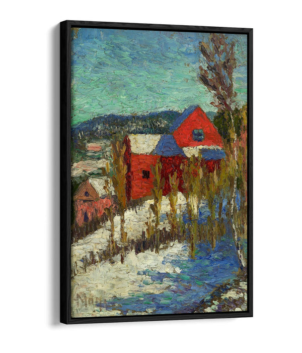 Canvas Wall Art – KONRAD MAGI Landscape With Houses | Float Effect Canvas Print
