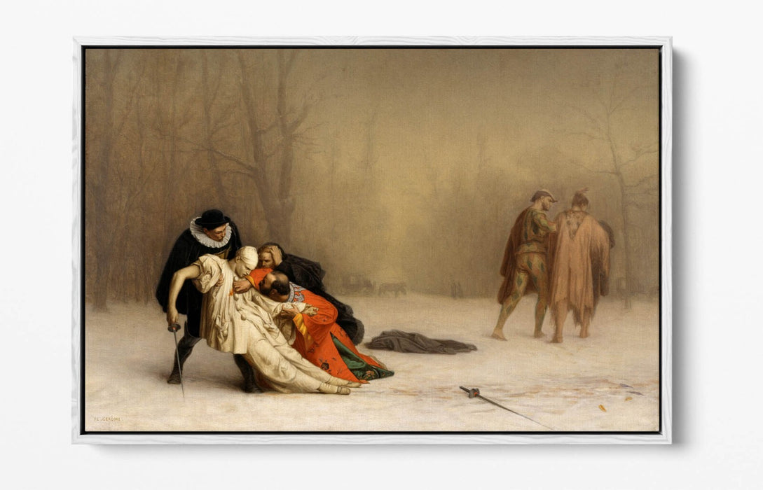 JEAN-LEON GEROME, DUEL AFTER THE MASQUERADE -FLOAT EFFECT CANVAS WALL ART PRINT