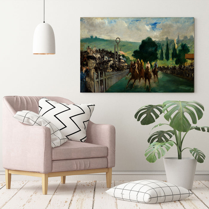 Canvas Wall Art - Edouard Manet Print The Races at Longchamp | Premium Canvas Art