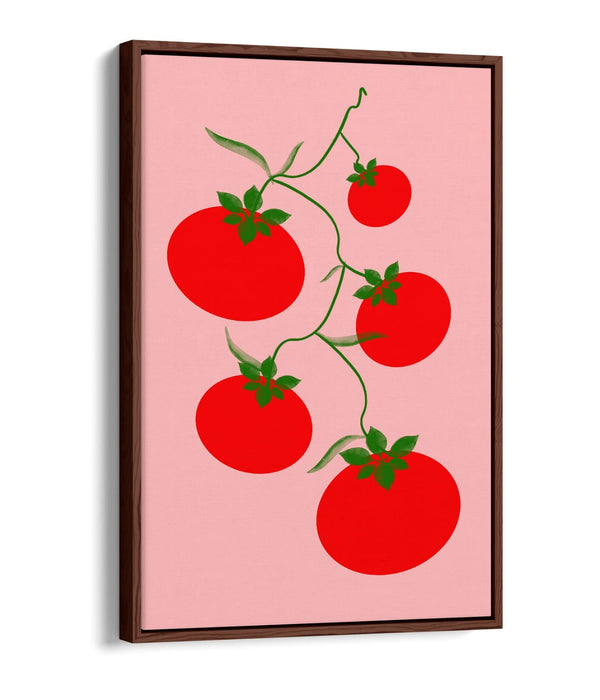 VINE TOMATOES TRENDY MINIMALIST KITCHEN  -FLOAT EFFECT CANVAS WALL ART PRINT
