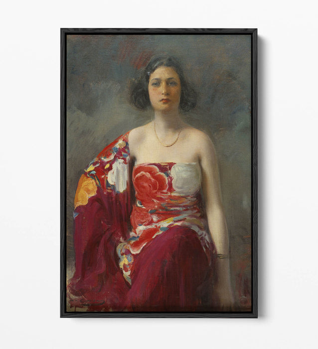 RAMON CASAS, LA TRINI -FLOAT EFFECT CANVAS WALL ART PRINT