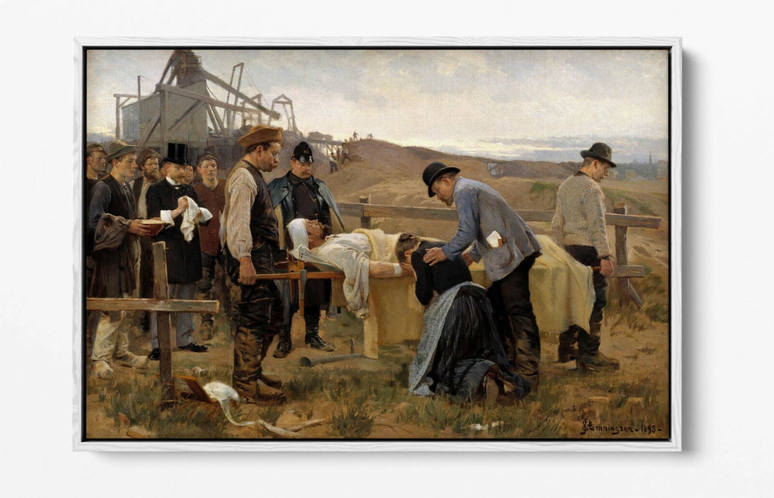 ERIK HENNINGSEN, A WOUNDED WORKMAN -FLOAT EFFECT CANVAS WALL ART PIC PRINT