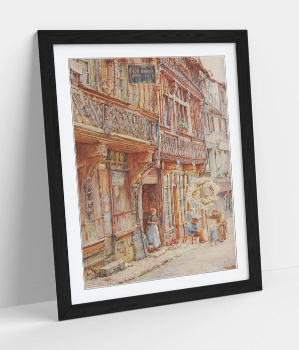 Framed Art Poster With Woodgrain Frame – Salamander Art Print On Matte Paper