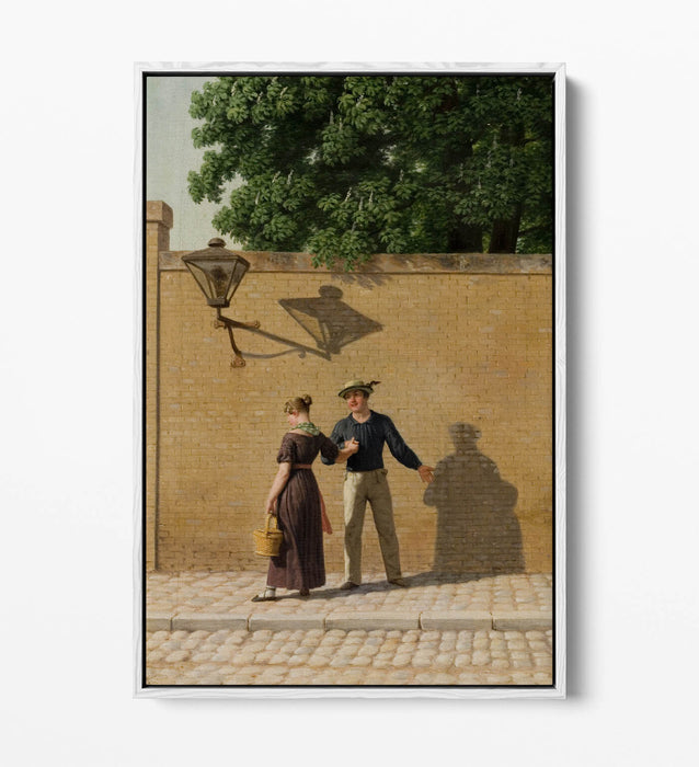 Canvas Art Print – Sailor Leaves Girlfriend | Float Effect, Premium Handmade Wall Art