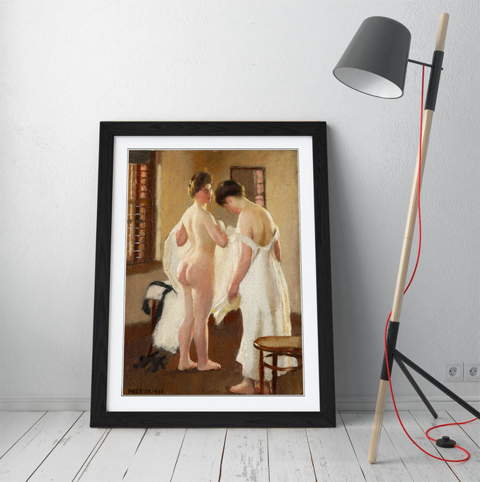 Framed Wall Art - William McGregor Paxton Women Dressing Painting Print 4 Sizes