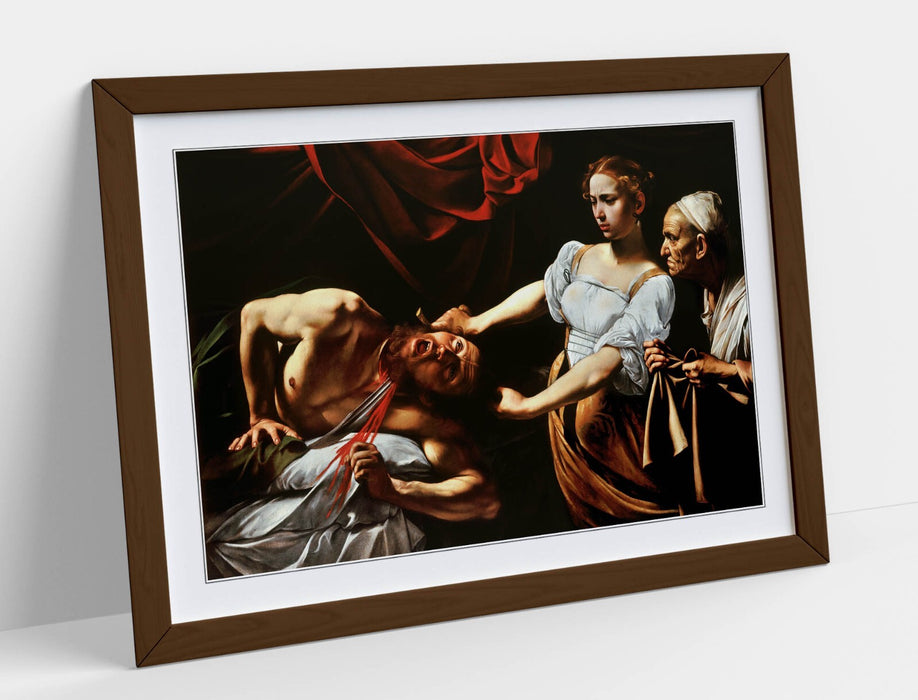 Caravaggio Wall Art – Framed Classic Painting Poster | Judith Beheading Print 4 Sizes
