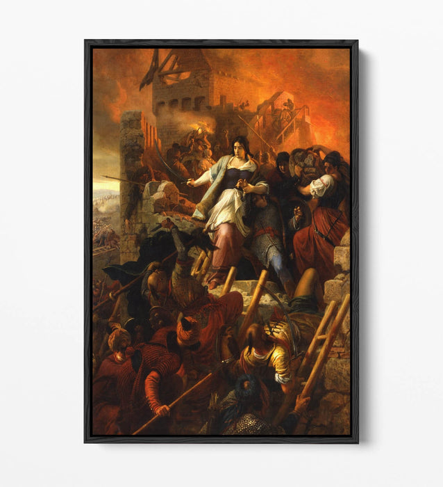 BERTALAN SZEKELY, THE WOMEN OF EGER -FLOAT EFFECT CANVAS WALL ART PIC PRINT