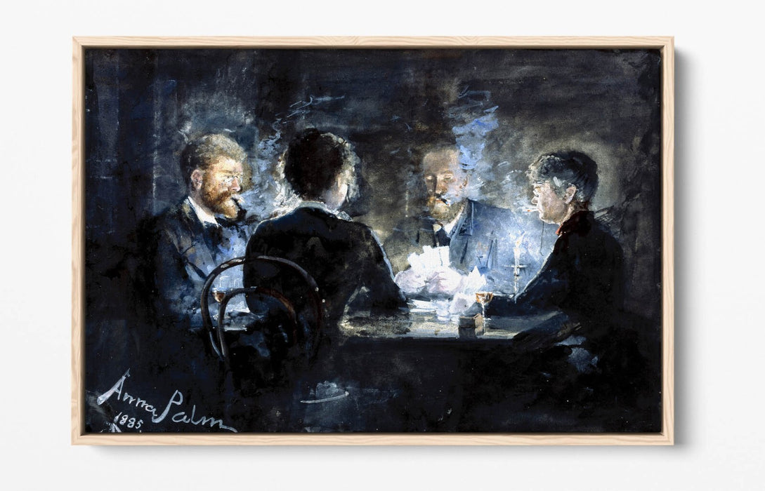 Float Effect Canvas - Anna Palm De Rosa A Game Of L'Hombre | Premium Wall Art