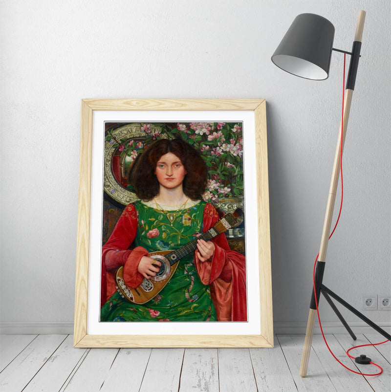 Framed Wall Art - Frederick Sandys Melody Print | Handmade UK Woodgrain Frame