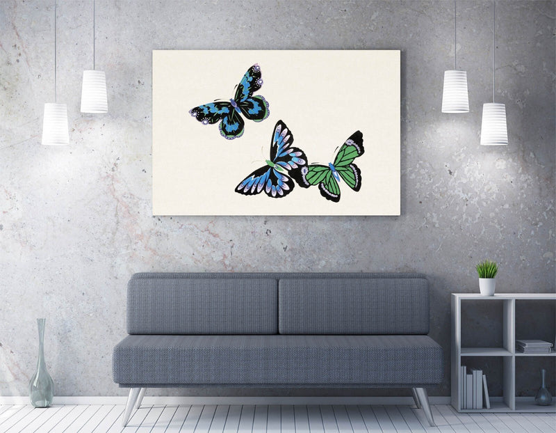 Canvas Wall Art – Japanese Butterfly Art on Handmade Archival Grade Canvas Print