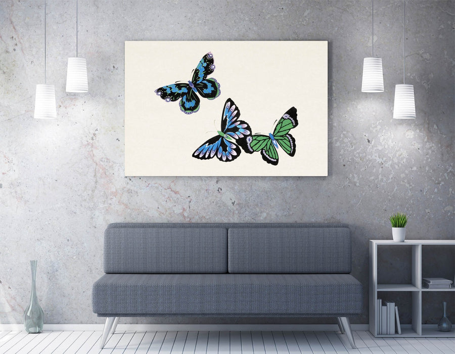 Canvas Wall Art – Japanese Butterfly Art on Handmade Archival Grade Canvas Print