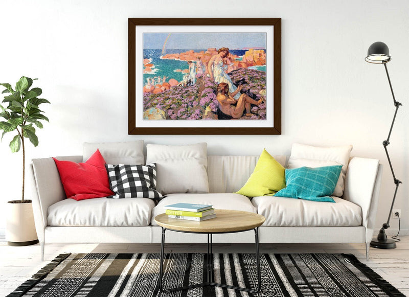 Framed Wall Art Poster - Maurice Denis Ulysses Art Print | Matte Paper, Woodgrain Frame