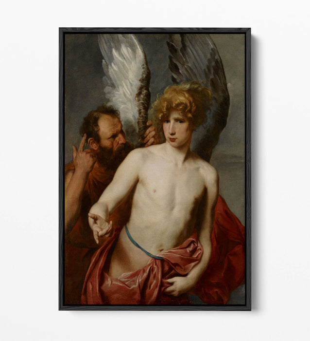 Float Effect Canvas Art – Premium Van Dyck Daedalus & Icarus Wall Print