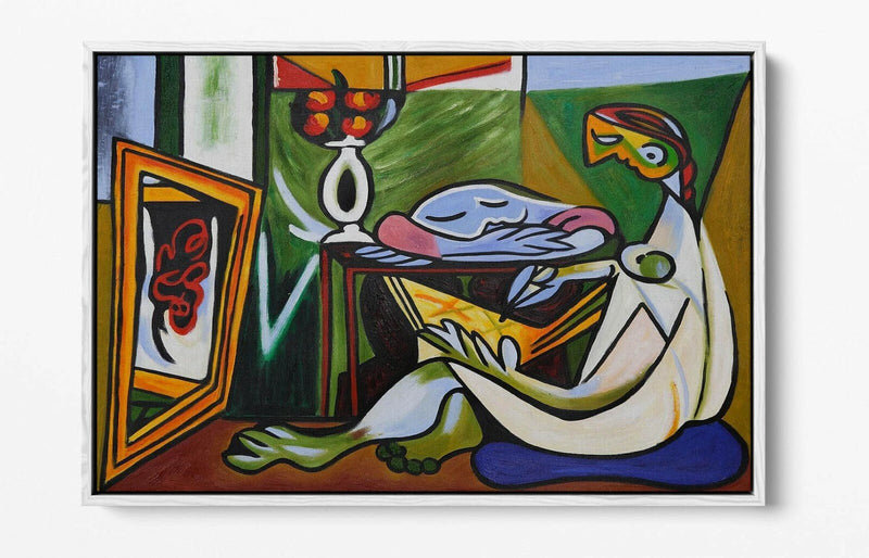 Canvas Wall Art – Pablo Picasso Print | Float Effect Canvas, Green Blue Modern Decor