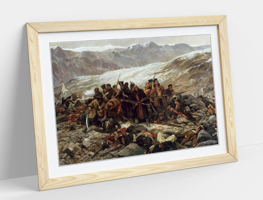Framed Wall Art - William Barnes Wollen The Last Stand Poster Print, Matte Paper