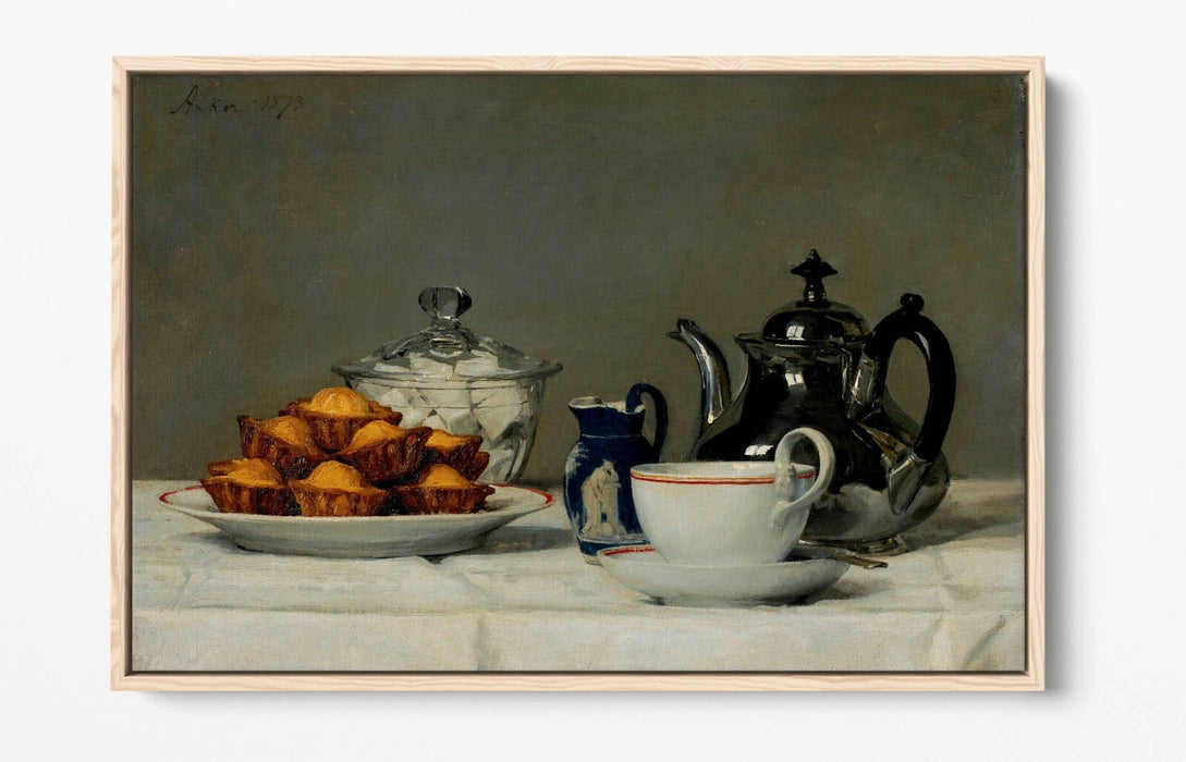 Canvas Wall Art Print – Albert Anker Melted Bread Painting on Float Effect Canvas