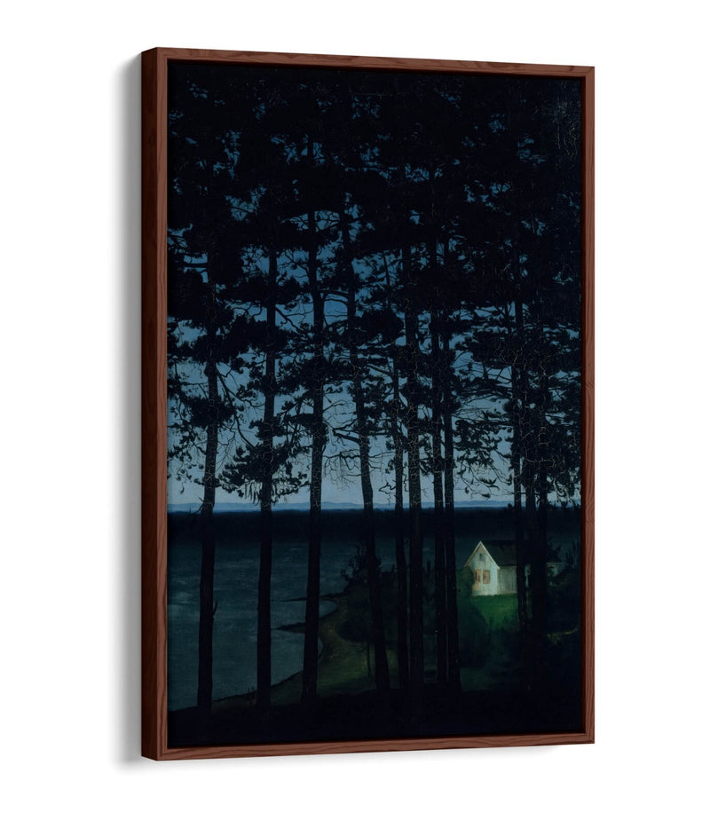Canvas Wall Art Print - Harald Sohlberg Fisherman's Cottage | Float Effect, Handmade UK