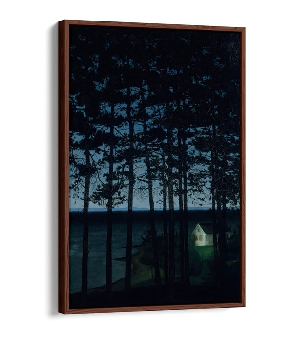 HARALD SOHLBERG, FISHERMAN'S COTTAGE -FLOAT EFFECT CANVAS WALL ART PRINT