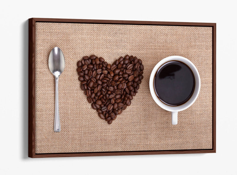 Coffee Canvas Wall Art - Handmade Float Effect Canvas Wall Decor Print