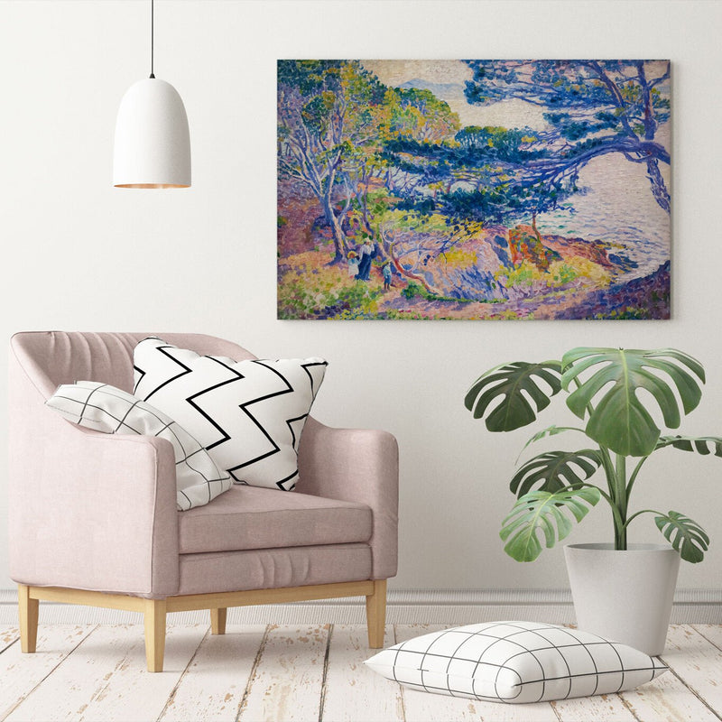 Canvas Wall Art – 'Henri Edmond Cross, Kap Layet' Framed Canvas Print Multi Colour Artwork, Ready to Hang