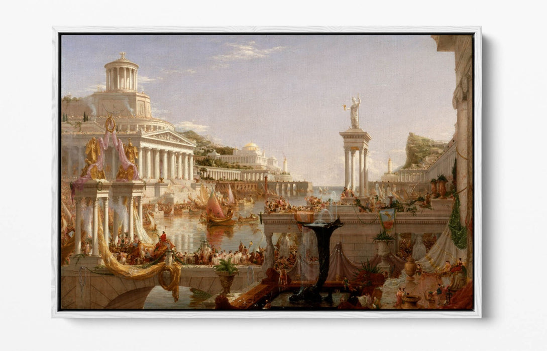 THOMAS COLE, THE COURSE OF EMPIRE: CONSUMMATION -FLOAT EFFECT CANVAS ART PRINT