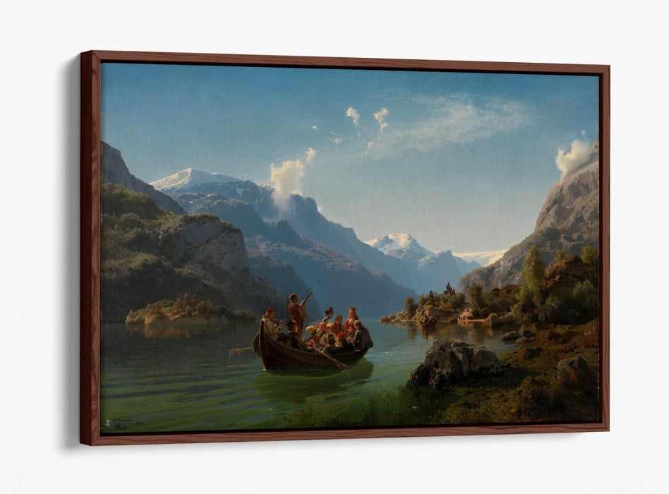 ADOLPH TIDEMAND, BRIDAL PROCESSION -FLOAT EFFECT CANVAS WALL ART PRINT