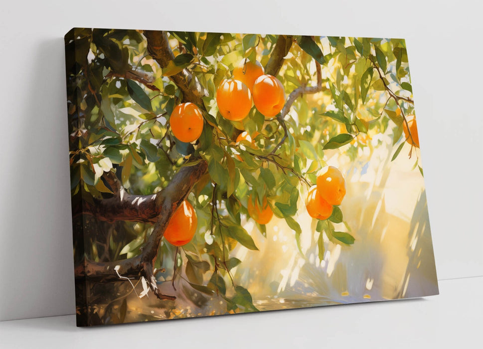 Orange Tree Canvas - Handmade Canvas Wall Art With Vibrant Color Print