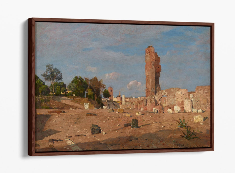 TINA BLAU, LATE AFTERNOON AT PALATINE -FLOAT EFFECT CANVAS WALL ART PIC PRINT