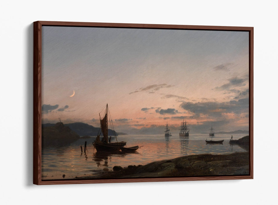 Canvas Wall Art - Amaldus Nielsen Evening Atmosphere | Float Effect Canvas Print