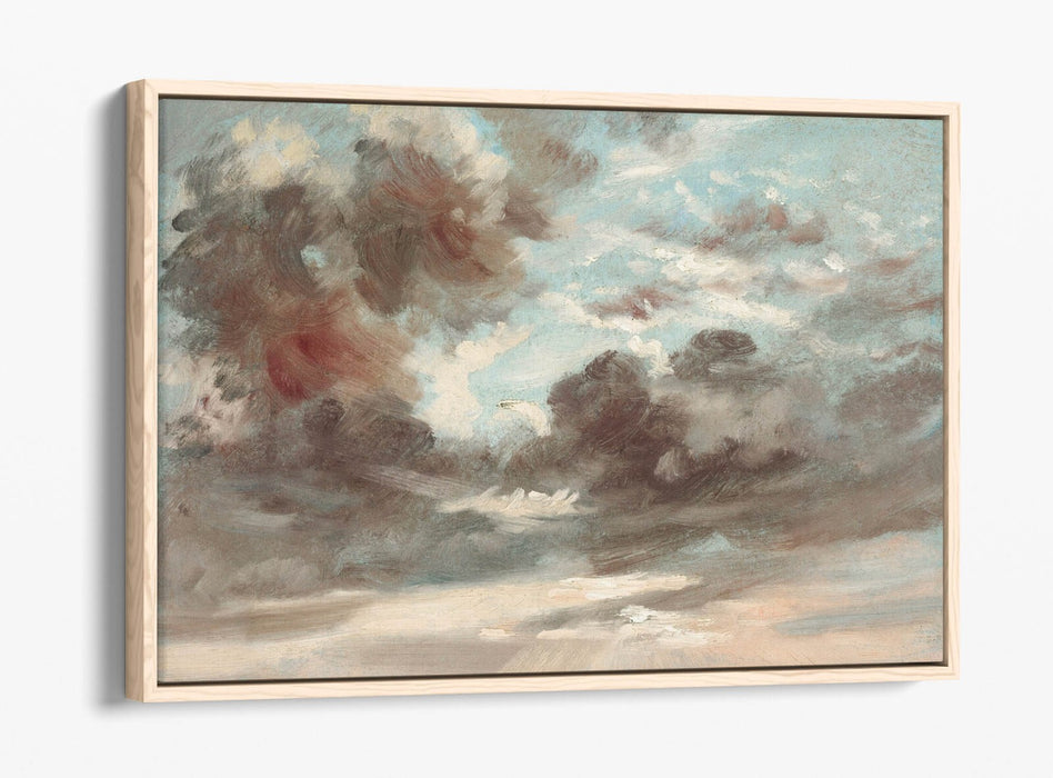 Canvas Wall Art - John Constable Stormy Sunset Print | Float Effect, Handmade UK Art