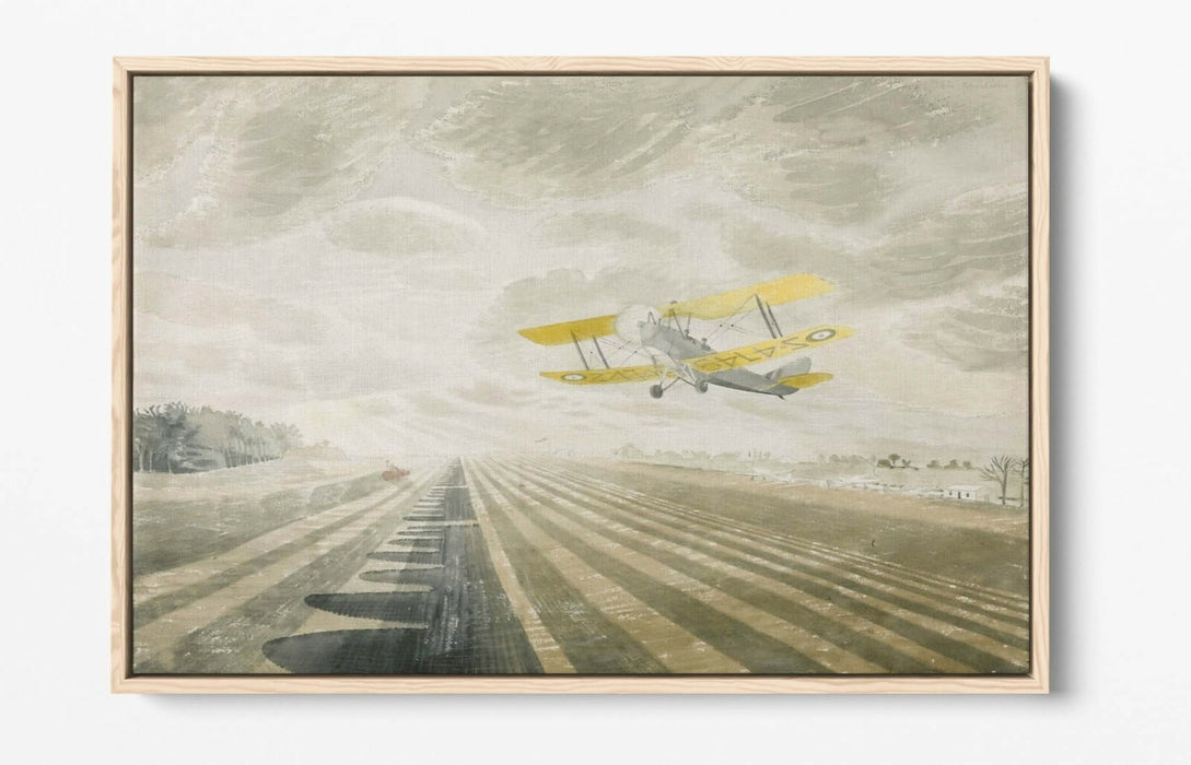 Canvas Wall Art - Eric Ravilious Tiger Moth Float Effect Print | Handmade British Decor